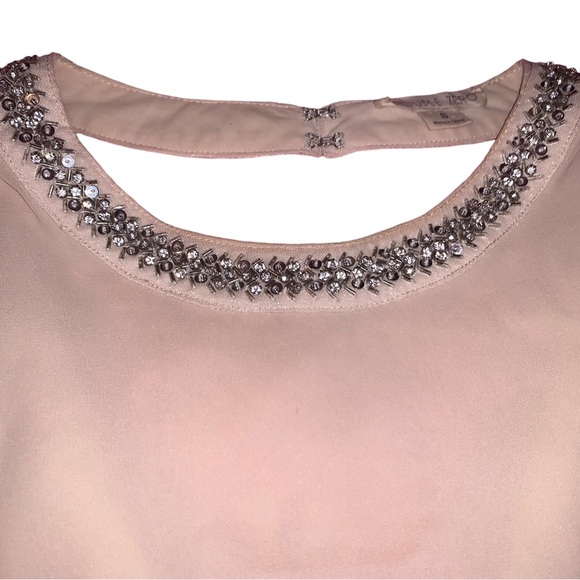 Cream Blouse with stone accent shoulder out style - Picture 8 of 14